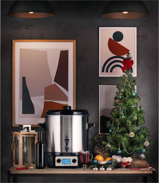 Produktbild Royal Catering Edelstahl Glühweintopf 27L Einkochtopf Glühweinkocher Einkochautomat LCD-Display (27 l)