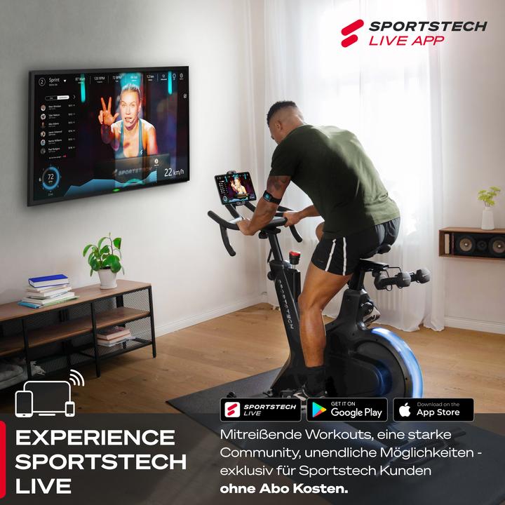 Actual product image Sportstech Heart Rate Monitor sPulse Heart Rate Monitor with Wristband via Bluetooth & Sensor LED | Smart HRM