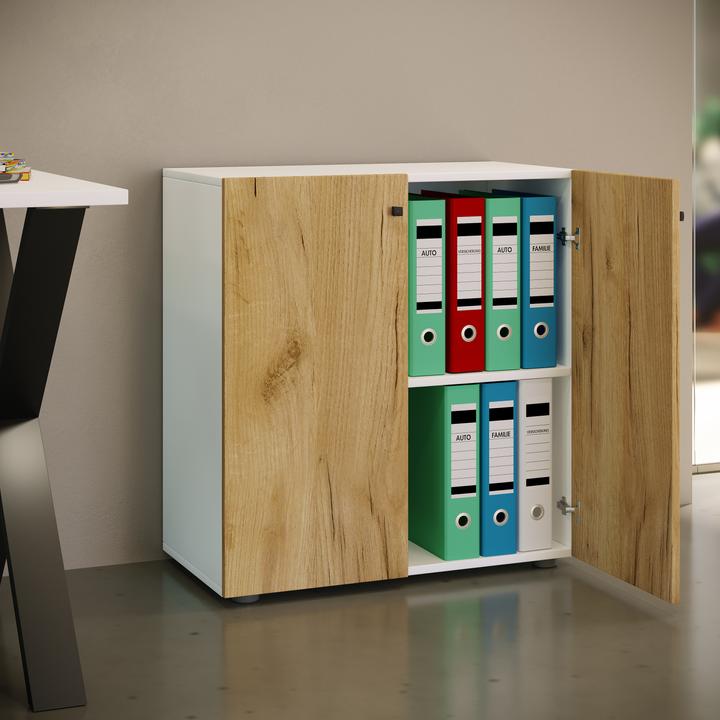 Immagine prodotto VCM Armadio per ufficio Armadio per archiviazione Lona 2 scomparti (70 x 39 x 74 cm)