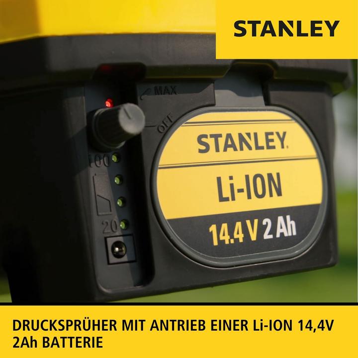 Actual product image Stanley Battery-powered backpack spray pump 12 litres 14.4 V2 Ah (12 l)
