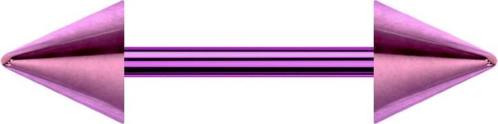 Produktbild Star Piercing Micro Barbell violett mit zwei Cones (Titan G23, ohne Messing)