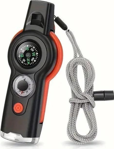 Swissdetector Multifunktionale 7-in-1-Survival-Pfeife (7 Funktionen)