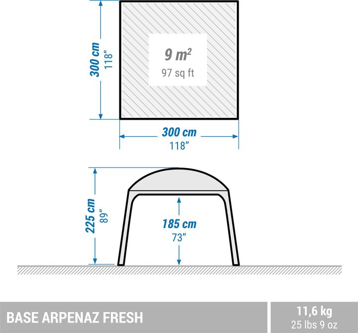 Produktbild Quechua Arpenaz Fresh (Aufblasbares Zelt, 11.60 kg, 9+ Personen)