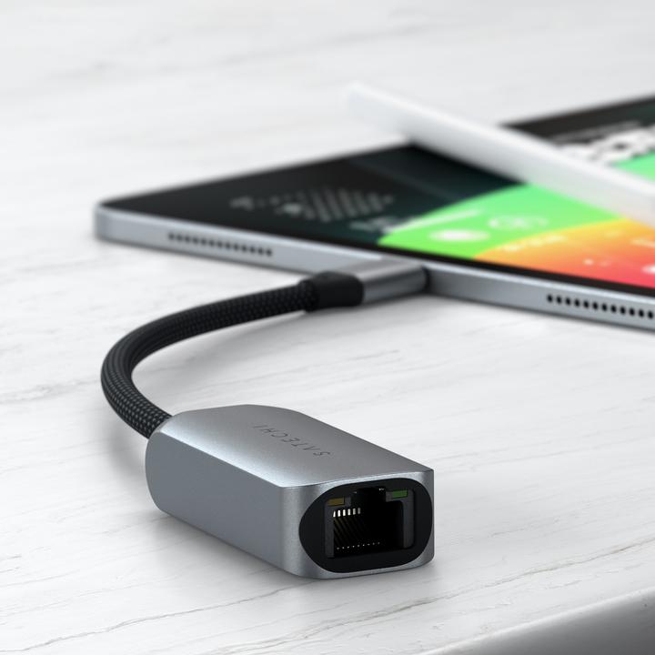 Productafbeelding Satechi USB-C naar Ethernet-adapter 2.5Gb (USB-C, RJ45 2.5 Gigabit Ethernet (1x))
