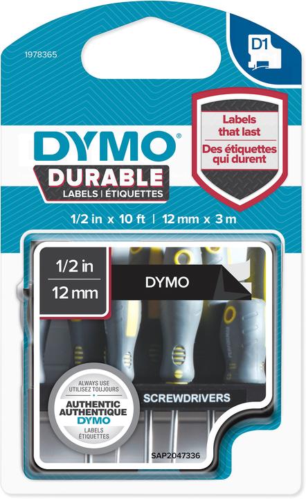 Actual product image Dymo D1 (1.20 cm, Black)