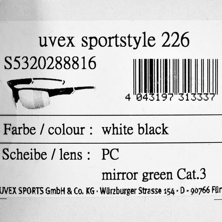 Produktbild Uvex Sports Sportstyle 226 (white black*, Mirror Green)