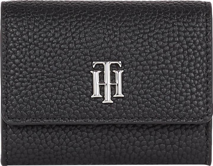 Actual product image Tommy Hilfiger Ladies Th Element Cc Holder with Zipper Travel Accessory Bi-Fold Wallet, Schwa