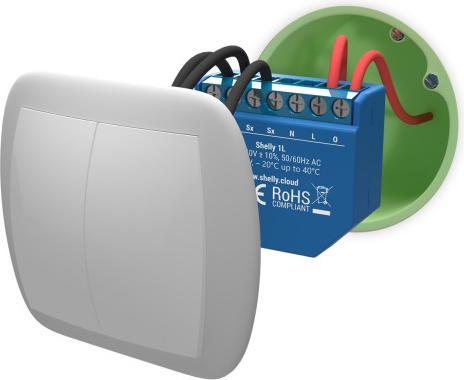 Actual product image Shelly WLAN switch actuator 1L WiFi relay