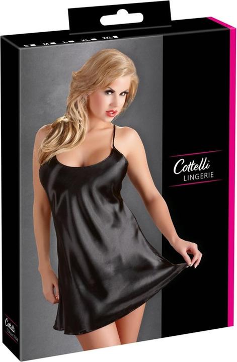 Produktbild Cottelli Collection Satin Negligé schwarz (XXL)