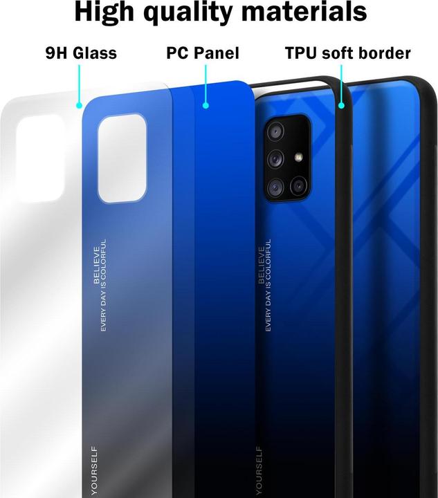 Image du produit Cadorabo Couverture en verre TPU 2 couleurs (Samsung Galaxy A71 5G)