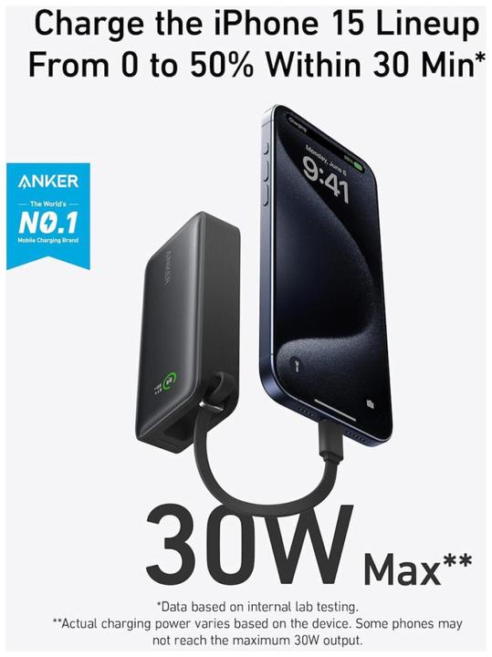 Produktbild Anker POWER BANK USB 10000MAH/NANO A1259G11 (10000 mAh, 30 W, 30 Wh)