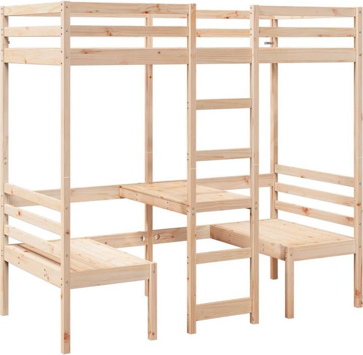 Produktbild VidaXL Hochbett mit Schreibtisch & Stühlen (90 x 190 cm)