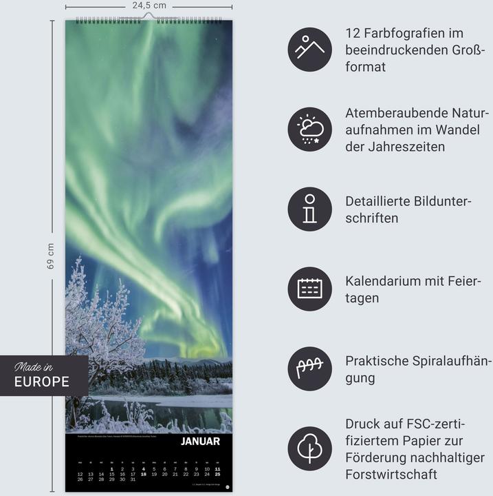 Immagine prodotto Naturgewalten Vertical Kalender 2026 (Tedesco)