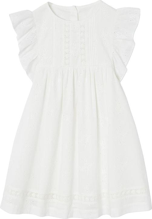 Vertbaudet Festliches Mädchen Kleid mit Lochstickerei