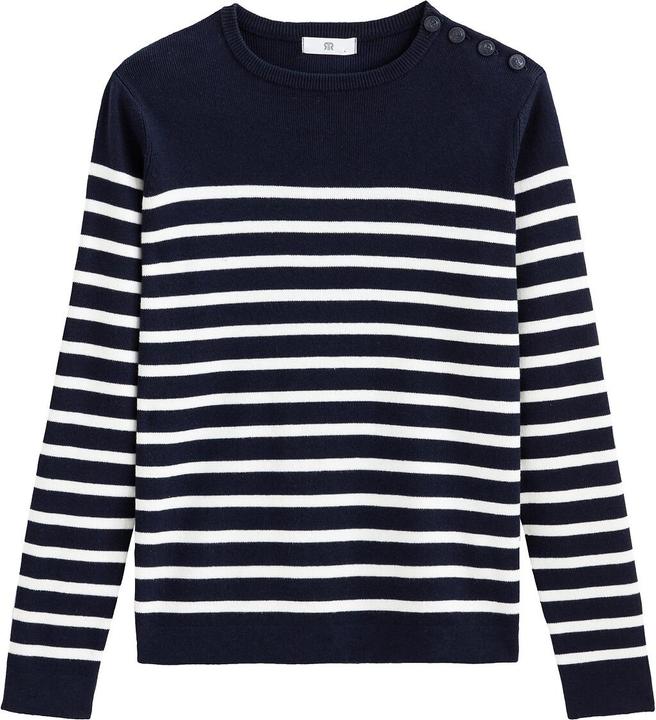 Produktbild La Redoute Collections Matrosenpullover aus Bio-Baumwolle (S)
