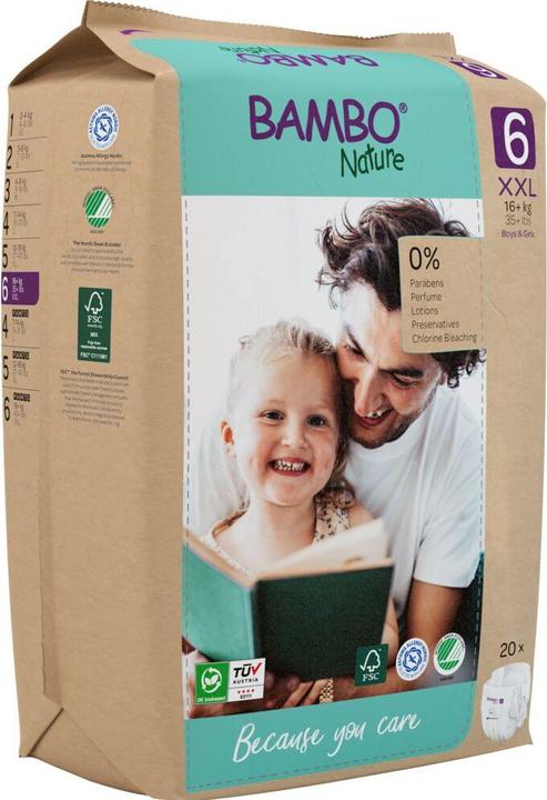 Produktbild Bambo Nature, Gr. 6, 16+ kg, Papier Verpackung (Gr. 6, 20 Stück)