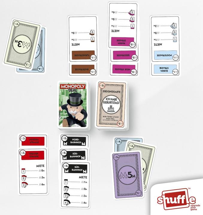 Actual product image Shuffle Monopoly Deal (German)