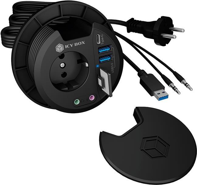 Actual product image Icy Box IB-HUB1430-CR (USB-C, 3 Ports)