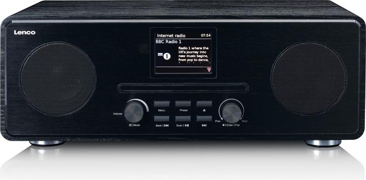 Immagine prodotto Lenco DIR-261BK (Web radio, DAB, FM, Bluetooth, WiFi)