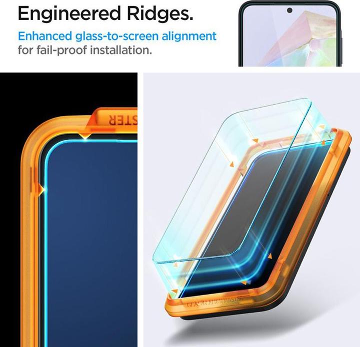 Actual product image Spigen ALM Glas.Tr Sam A35 5G 2szt. szkło hartowane AGL07772 (2 Piece, Samsung Galaxy A35)