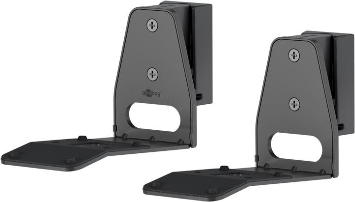 Actual product image Goobay Modern Era 3 Flex speaker wall mount, black (Set, Wall installation, Pivoting, Tiltable)