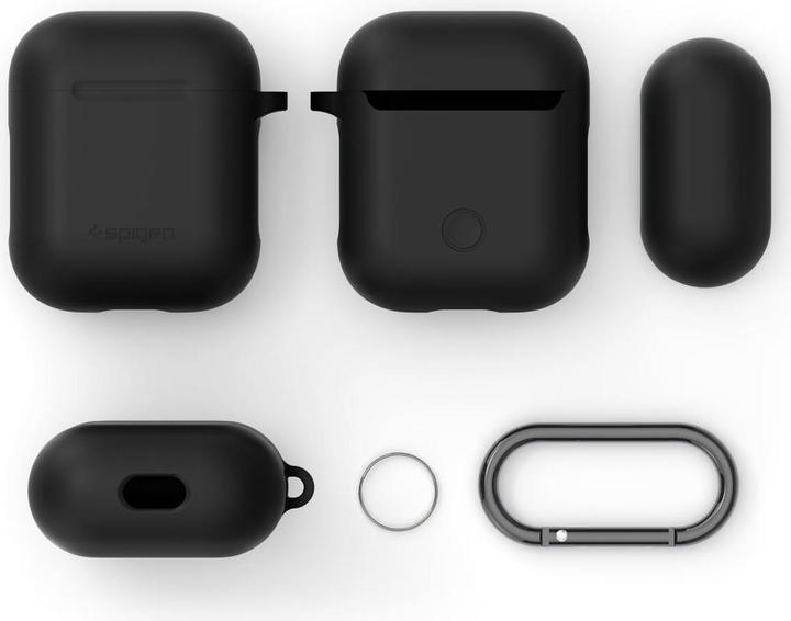 Image du produit Spigen Custodia Silicone Fit Airpods Black (Sac pour écouteurs)