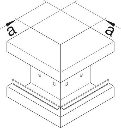 Actual product image Hager TEH BRS851703VERZ Outside corner BRS85170 Galvanised steel (Cable hole, 8.30 cm)
