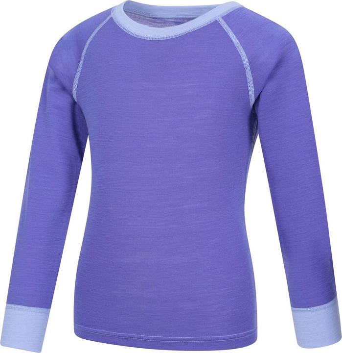 Actual product image Mountain Warehouse Childrens/Kids Merino II Round Neck Base Layer Top (146, 152)