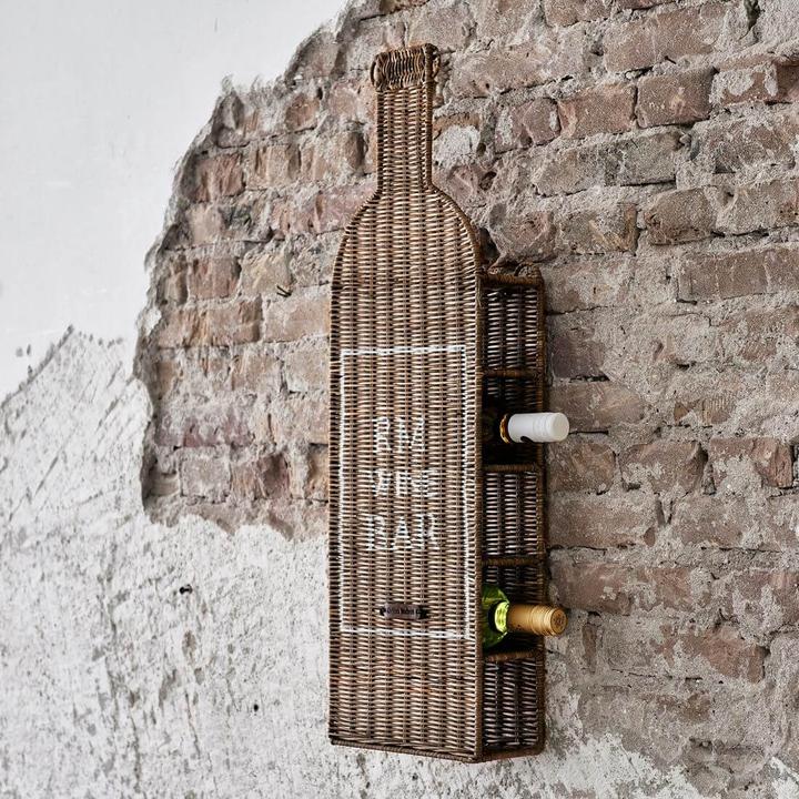 Produktbild Rivièra Maison Wandregal Rattan Wine Bar Bottle (5 Fl.)