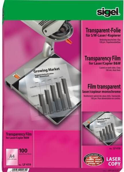 Image du produit Sigel Transparents pour rétroprojecteur (100 g/m², 1 x)