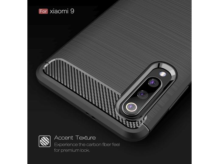 Produktbild Screenguard Xiaomi Mi 9 Hülle Carbon Brushed Soft TPU (Xiaomi Mi 9)