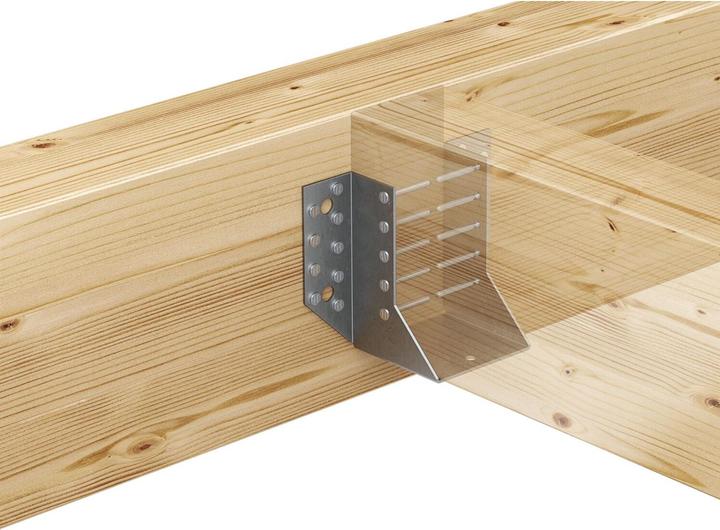 Actual product image GH Beam shoe Kombi 04 external 140x139 - hot-dip galvanised steel (Joist hanger, 1 pcs.)