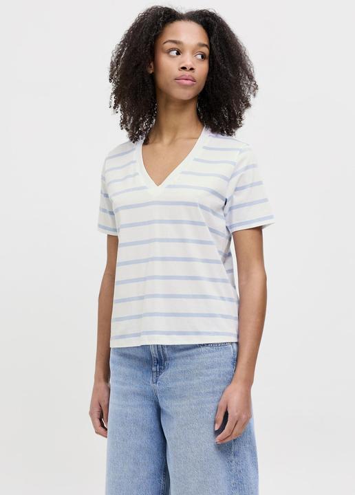 Produktbild JJXX Jxannie Reg Vneck Stripe Ss Tee Jrs Sn (L)