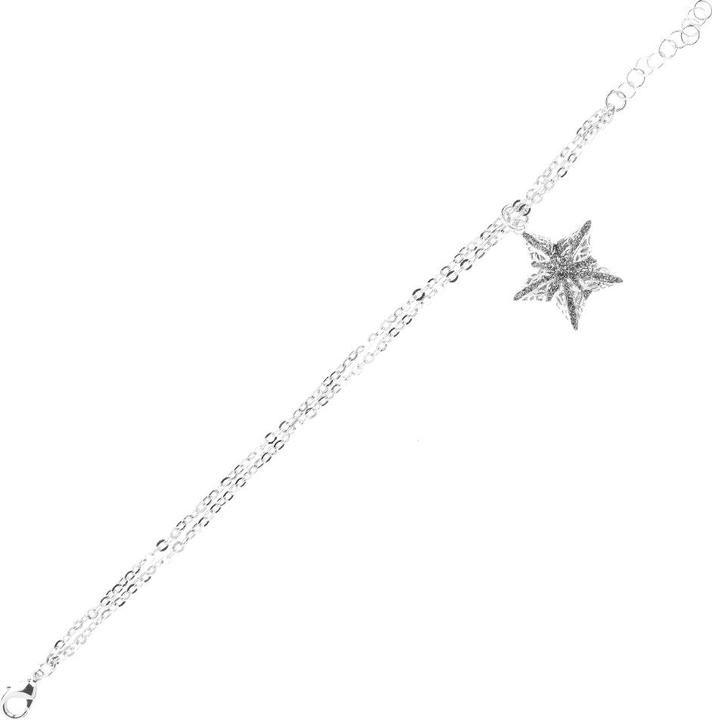 Ottaviani Rhodium-plated bronze bracelet with black diamond glitter (Bronze)
