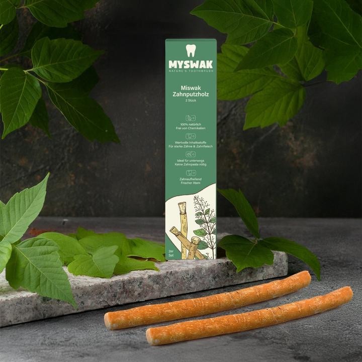 Actual product image Miswak Toothbrush wood (2 x)