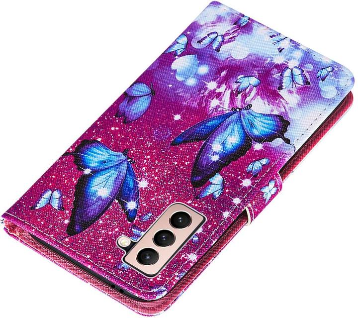 Produktbild König Design Hülle Handy Schutz für Samsung Galaxy S21 Plus Case Cover Tasche Etuis Violett (Samsung Galaxy S21+)