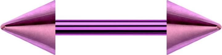 Immagine prodotto Star Piercing Barbell viola con due coni (senza ottone, Titanio G23)