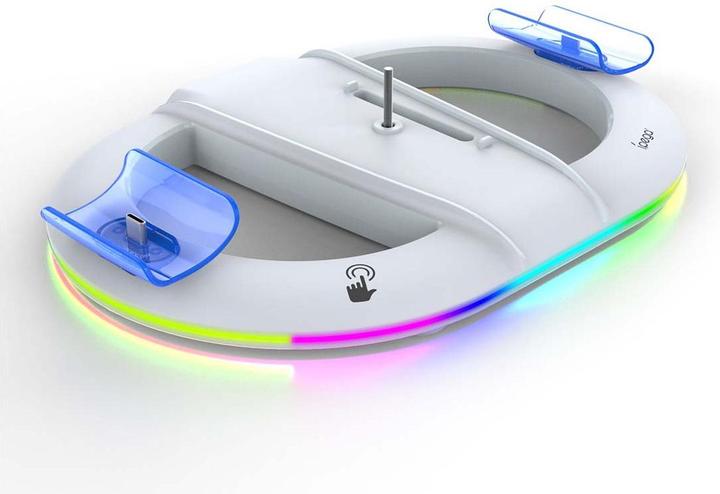 Produktbild - iPega P5S045 Vertical Charging Stand with RGB for PS5/PS5 Slim White (PS5)