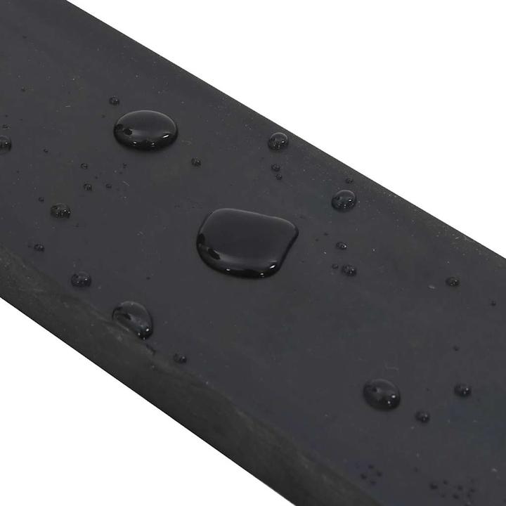 Produktbild VidaXL Schürfleiste Gummi Schwarz 250x8x2 cm Schürfleiste Gummilippe