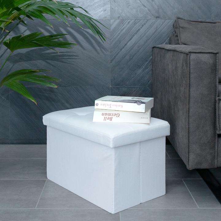 Produktbild Intirilife Sitzbank 49x30x30 cm SCHNEE WEIss (30.49 cm)