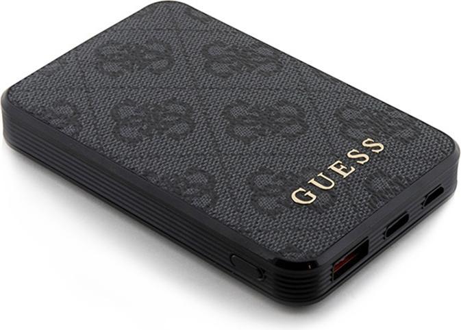 Produktbild Guess Powerbank 15W GUPB5LP4GEGK 5000mAh czarny/black 4G Leather Metal Logo (5000 mAh, 15 W)