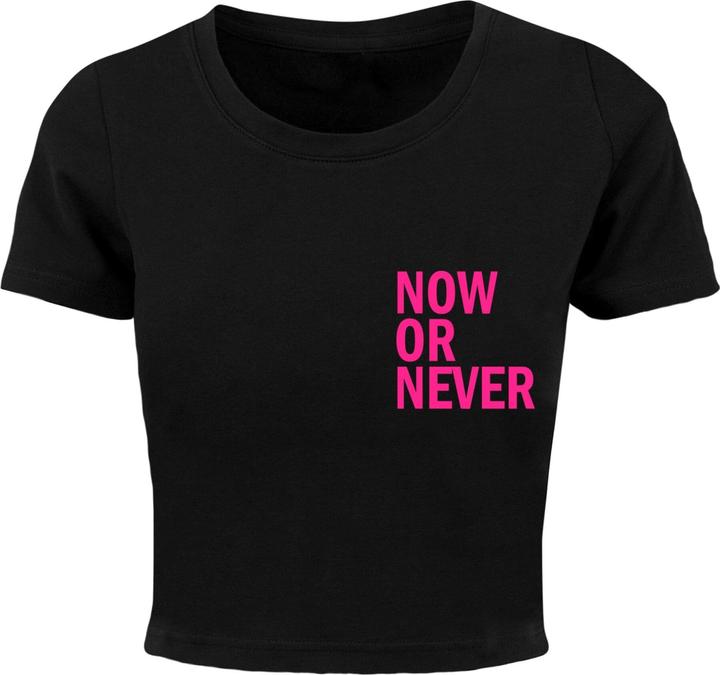 Actual product image Merchcode Ladies Now Or Never Cropped Tee - 118447 (L)
