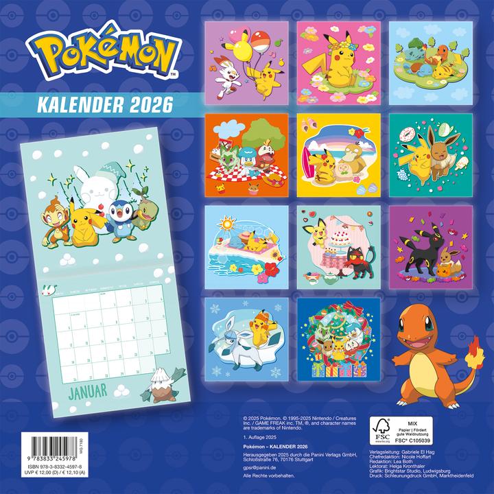 Actual product image Panini Pokémon: Kalender 2026 (German)