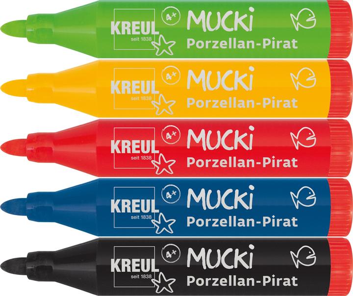 Produktbild Mucki Porzellan-Pirat (Black, Yellow, Blue, Red, Green)