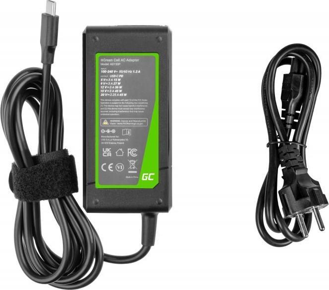 Produktbild GreenCell Universal PRO USB-C Charger for Laptops, Tablets & Phones - 45W (45 W)