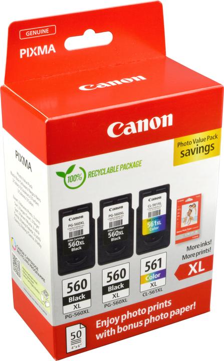 Actual product image Canon PG-560XLx2/CL-561XL (M, C, Y, FC)