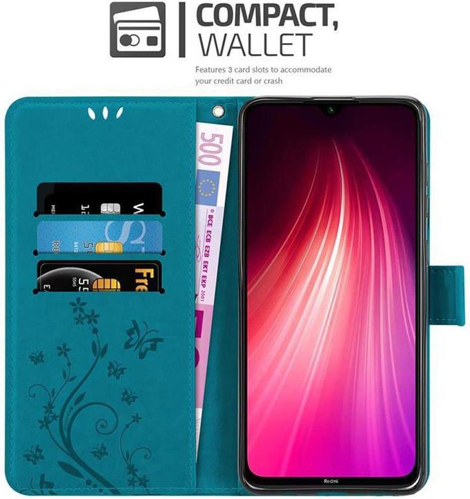 Image du produit Cadorabo Couverture du livre de fleurs (Xiaomi Redmi Note 8, Xiaomi Redmi Note 8 2021)