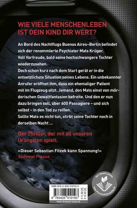 Produktbild Flugangst 7A (Deutsch, Sebastian Fitzek, 2019)