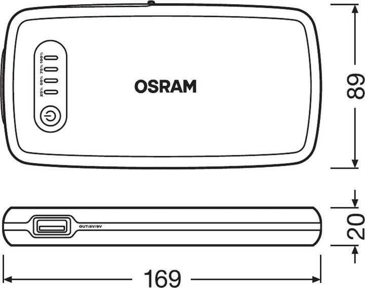 Actual product image Osram Batterystart 200 (500 A, 6000 mAh)