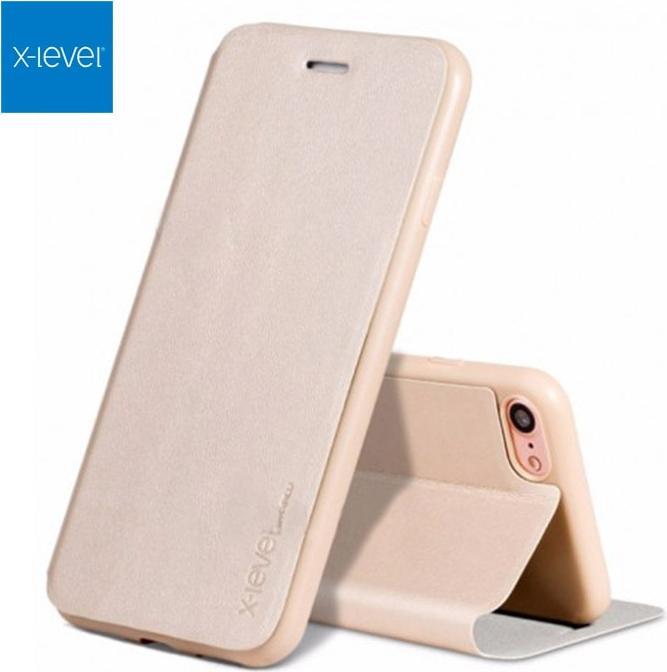 Immagine prodotto X-Level Samsung Galaxy A50 - FIBColor Flip Etui, Kunstleder, 360° Rundumschutz, Gold (Samsung Galaxy A50)
